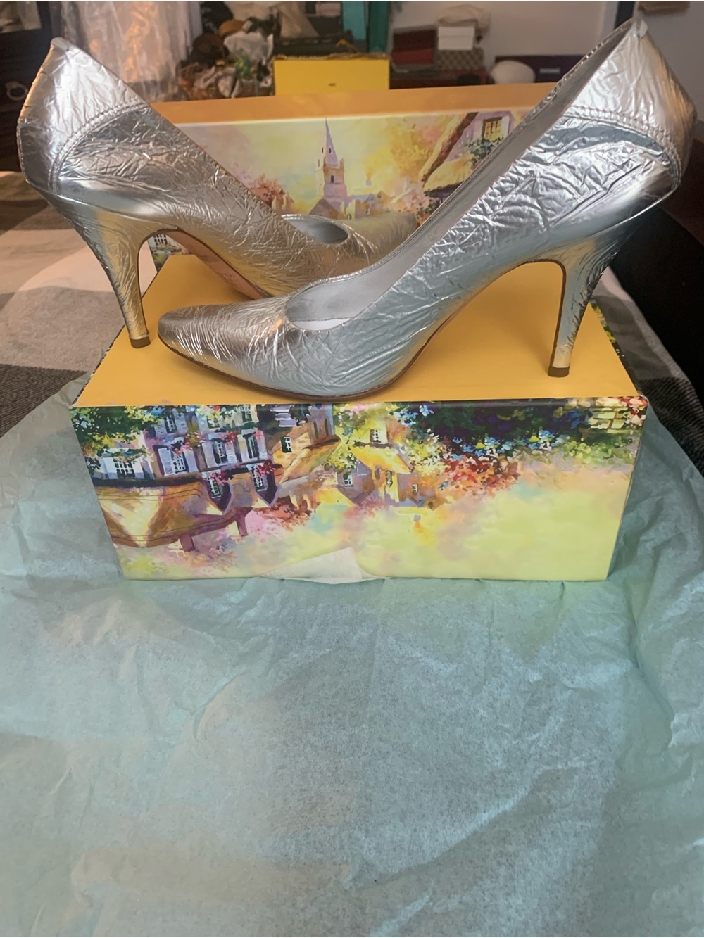 Margiela Silver Pointed-Toe Stiletto Pumps - Women 38